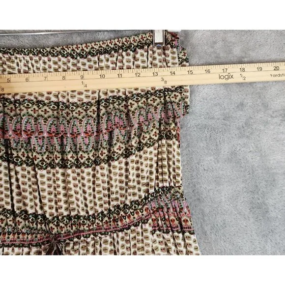 Forcynthia Dress Womens Large Paisley Boho High Low Strapless Tube Beachwear - Picture 4 of 10